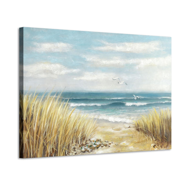 ARTISTIC PATH Large Coastal Beach Canvas Wall Art, 45x30 Inch