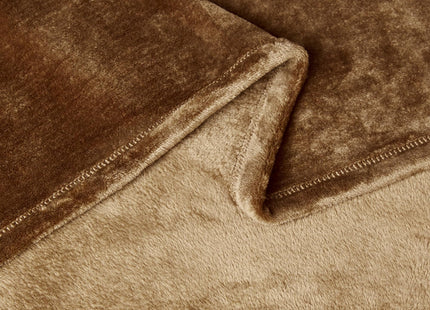 Amazon Basics Soft Fleece Throw Blanket, Very Cozy Blanket for Couch & Sofa, Warm, 50 x 60 Inches, Brown