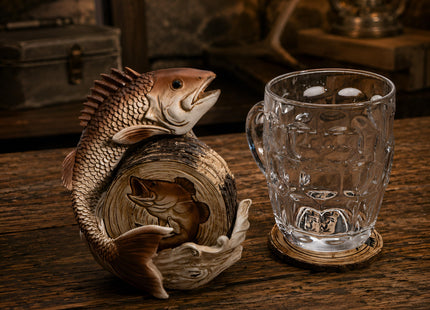 Fishing Coasters Set of 6 - Handcrafted Fishing Decor & Gifts for Fisherman