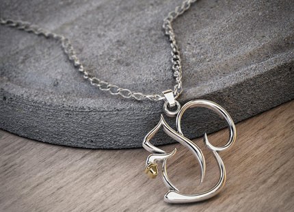 Happy Kisses Squirrel Necklace - Charming Squirrel Pendant with Funny Message Card - Ideal Squirrel Gift for Women, Peanut Lovers, and Wildlife Enthusiasts (ON CARD ONLY)