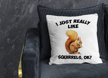 Nogrit Squirrel Pillow Covers，Squirrel Gifts,Squirrels Pillow Covers 18x18,Squirrel Decor Pillowcase，Squirrel Gifts for Women Girls，Squirrel Themed Gifts