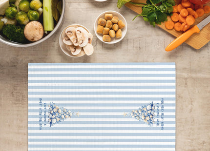 Mcehtle Blue Coastal Beach Christmas Tree Kitchen Towels, Coastal Beach Christmas Decor Hand Towel for Bathroom Kitchen Decor, Xmas Seashell Tree Decorative Tea Towels Dish Towel 16x24 Inch