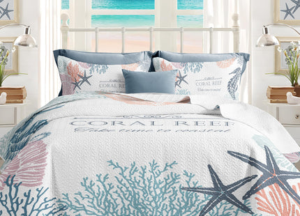 weesire Coastal Nautical Bedding Sets Beach Quilts Set