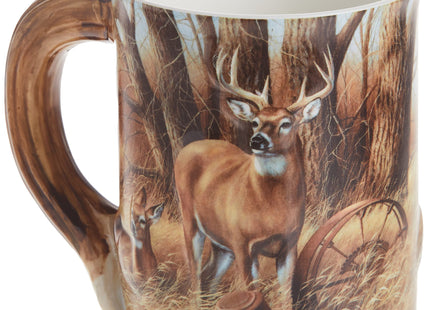 Rustic Retreat Whitetail Deer Sculpted Mug