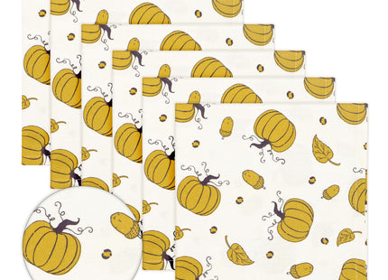 PurpleEssences Pumpkin Cloth Napkins, 18x18 in - Acorn