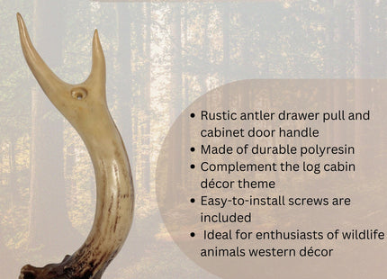 BestGiftEver Rustic Antler Drawer Pulls & Cabinet Handles, 8.5-Inch