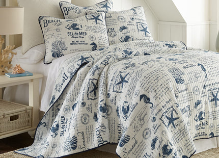 Levtex Home Beach Life Twin Cotton Quilt Set