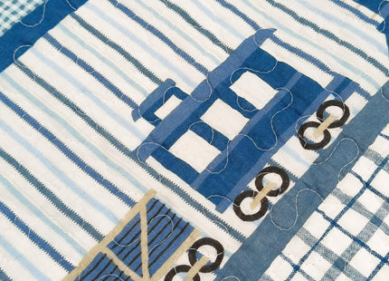 ABREEZE Sailboat Baby Bedding Coverlet Quilt Bedspread Throw Blanket for Kids 55" X 75"