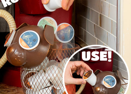 Made Easy Kit Coffee Pod Basket Organizer Practical Decoration - Compatible with Keurig K-Cup Pods & Capsules - Home Cafe Bar Decor Useful Kitchen Countertop Freestanding (Octopus)