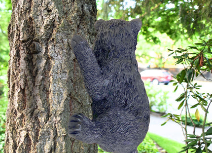 BestGiftEver Resin Black Bear Sculpture - Cub Tree-Mounted Ornament