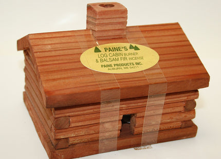 Paine's Medium Log Cabin Incense Burner Comes with 10 Balsam fir logs