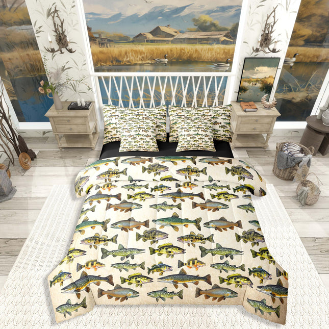 Erosebridal Kids Pike Fish 7 Pieces Comforter Set Full Size
