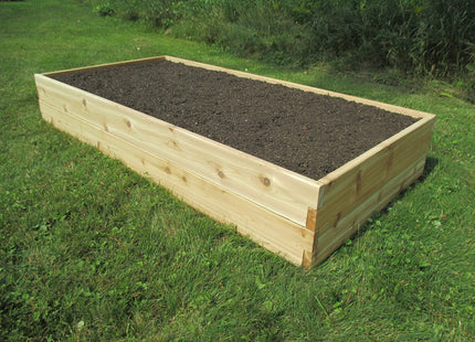 Infinite Cedar Premium Cedar Raised Garden Bed - 3' x 6' x 11" - Handcrafted in Maine from North American Western Red Cedar Wood