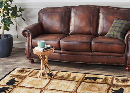 Rug Empire Rustic Lodge Area Rug, Bear Cabin, 63" x 87"