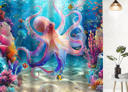 Ocean Octopus Shower Curtain Nautical Kraken Tentacles Bathroom Decor 72x72