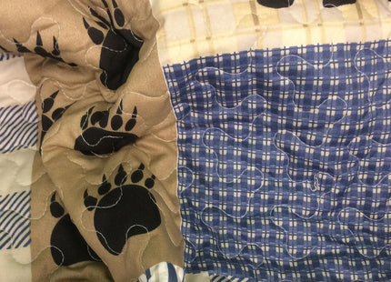 Virah Bella 3 Piece Full/Queen Cabin Quilt Bedding Set - Midnight Star - Rustic Country Reversible Patchwork Comforter Set with Decorative Pillow Shams