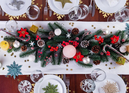 Funnymoom Christmas Snowflake Placemats Set of 6, Gold 15 Inch Winter