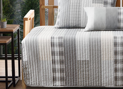 Eddie Bauer- Daybed Set, 4 Piece Cotton Bedding Set, All Season Lodge Home Décor (Fairview Grey, Daybed)
