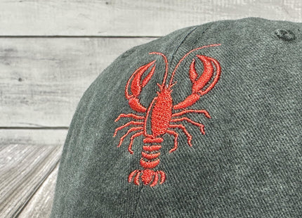 Shenbors Crawfish Lobster Embroidered Dad Hat for Men Women