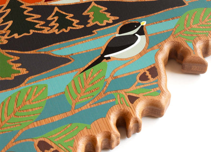 Totally Bamboo Maine State Shaped Cutting Board, Summer Stokes Art