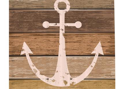 Ambesonne Anchor Shower Curtain, Nautical Ornament Grunge Marine Rustic Planks on Warm Earthy Tones, Cloth Fabric Bathroom Decor Set with Hooks, 69" W x 70" L, Brown Yellow