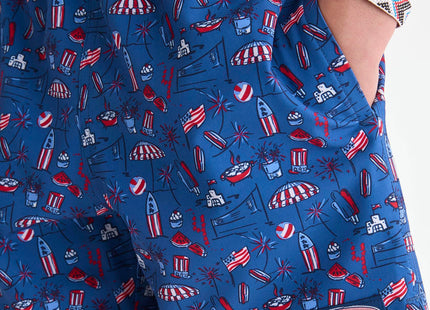 vineyard vines Boys Printed Chappy Swimsuit Trunks, Lobster Reef, Small
