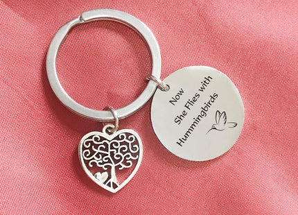 De&ai Hummingbird Keychain Sympathy Gift For Loss Of Loved One Gift - Hummingbird Charm Jewelry Bereavement Keychain Memorial Jewelry