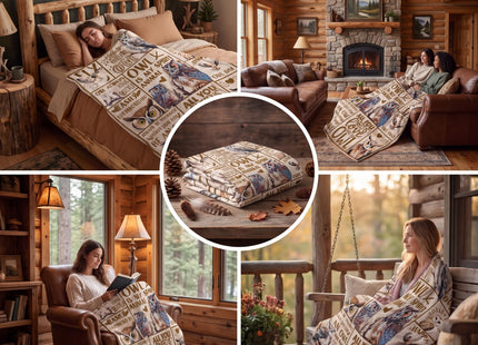 Owl Gifts for Women/Men, Blanket for Owl Lovers, 50" x 65" Inch - Quote