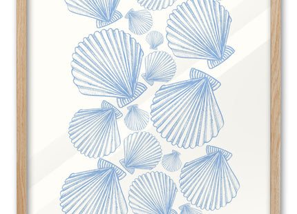 EcoHest 16x20 in Psalm 104:25 Coastal Seashell Framed Christian Wall Art