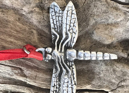Pewter Dragonfly Fairy Christmas Ornament and Holiday Decoration