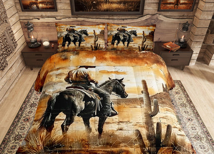 Erosebridal Western Cowboy Bedding Set Twin Size for Kids Boys