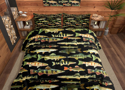 Feelyou Fishing Comforter Set Twin Size Bedding Set
