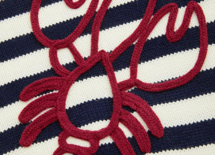 CIDER Lobster Graphic Pullover Sweater for Women Knit Trim Trendy Sweater