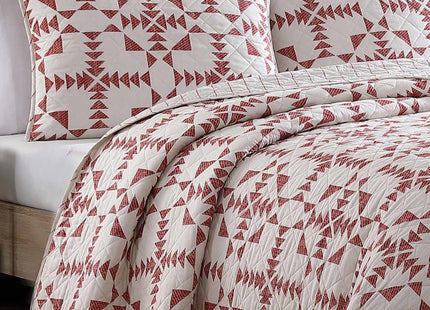 Eddie Bauer- Queen Quilt Set, Cotton Reversible Bedding Set, All Season Lodge Home Décor (Arrowhead Orange, Queen)
