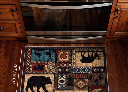 YIHOUSE Washable Rustic Cabin Area Rug 2 x 3 Entryway