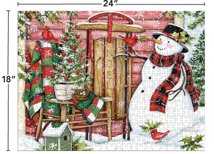 Lang Cardinal Birdhouse Puzzle - 500 PC (5039174), Multicolor
