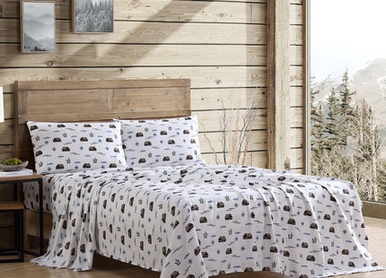 Cozy Cabin 3-Piece Twin Microfiber Sheet Set, Lake Day