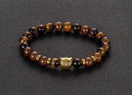 Softones Owl Gifts Owl Bracelets Healing Crystals Bracelet for Women Men Spiritual Energy Beaded Bracelet Set Gifts