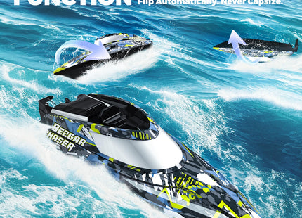BEZGAR TX123 Remote Control Boats - Fast Speed RC Boat 32+ KPH with Suitcase for Lakes & Pools & Salt Water