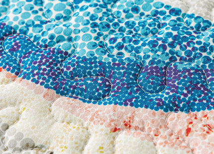 HoneiLife King Quilt Bedding Set - 3 Pieces Beach Quilt Sets Coastal Bedspreads Ocean Coverlets Microfiber Bed Cover All Season Quilts