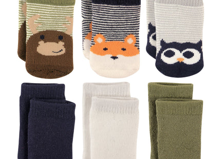 Luvable Friends Unisex Baby Newborn and Baby Socks Set, Moose, 6-12 Months