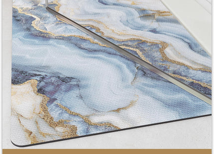 Color&Geometry Beach Bathroom Rugs,Ocean Bath Mat,Coastal Bathroom Rug