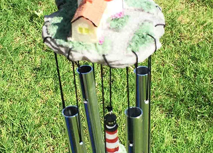 Assateague Islands Lighthouse Nautical Beacon Resonant Relaxing Wind Chime Patio Garden Decor