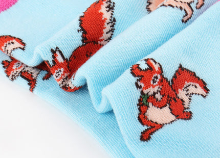 Belloxis 5Pcs Squirrel Socks for Women, Funny Squirrel Gifts