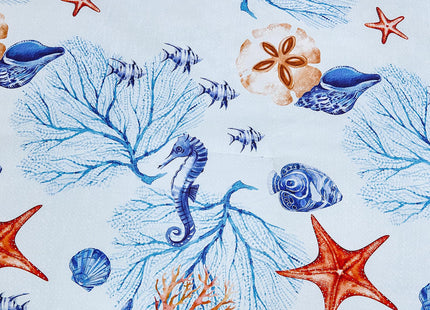 Coastal King Size Comforter Set,Beach Themed Sand Dollor & Starfish