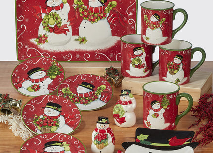 Certified International Holiday Magic Snowman 3-D Cookie Jar, 78 oz.
