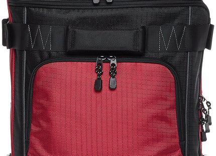 Amazon Basics Ripstop Wheeled Duffel Bag with Multi-Pocket Design, Portable, 30", Red