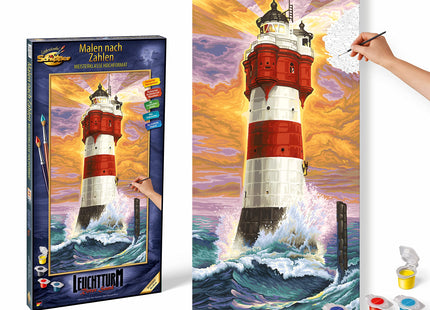 Schipper 609220399 "Lighthouse Roter Sand Paint By Numbers Board