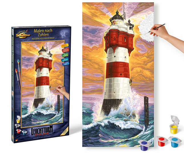Schipper 609220399 "Lighthouse Roter Sand Paint By Numbers Board