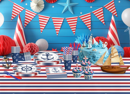Xenorik Nautical Party Decorations, Nautical Anchor Birthday Party Supplies